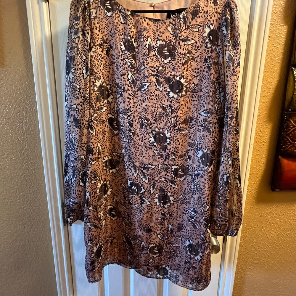 Lulu's Multicolor Floral Long Sleeve Dress